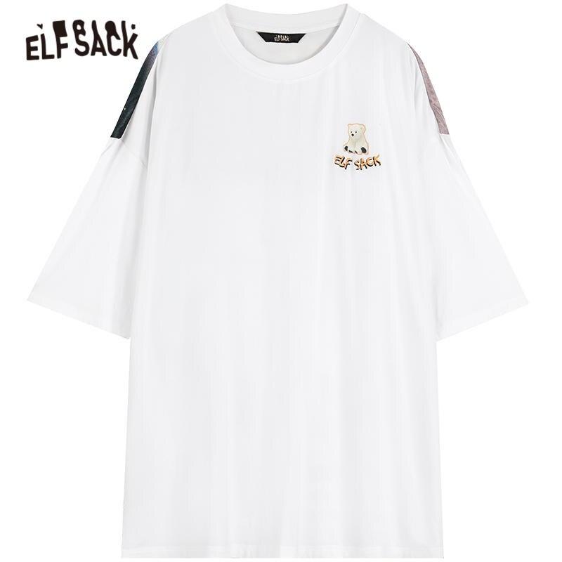 Harajuku Bear Embroidery Oversized T-Shirt
