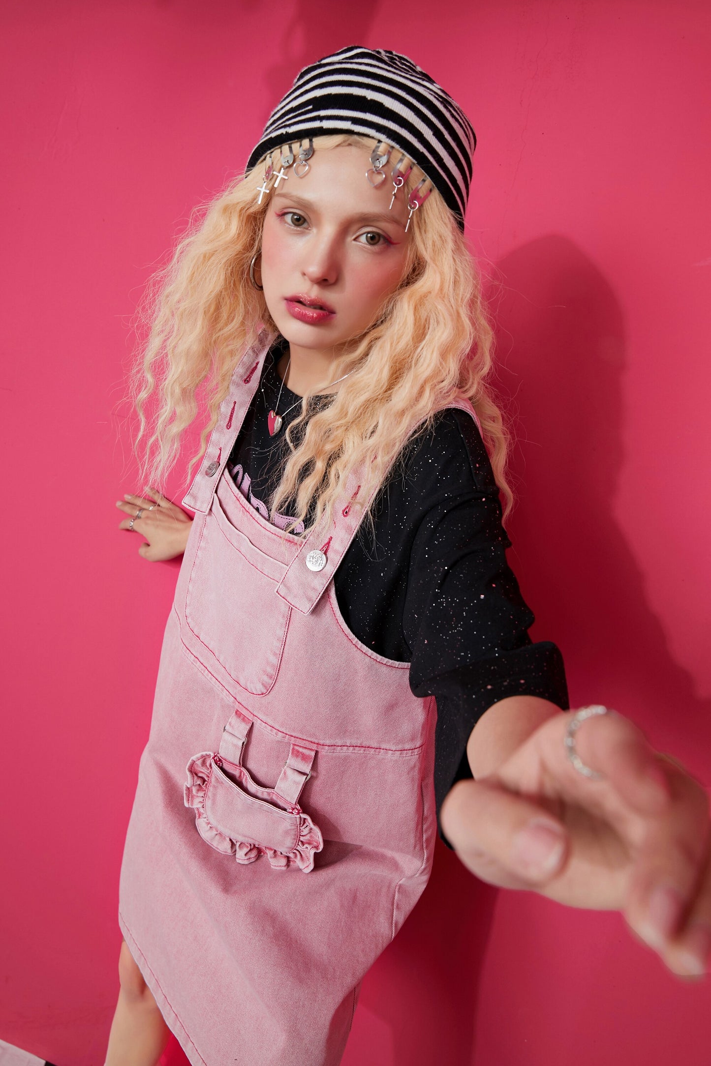 Solid Pure High Waist Casual Women Overall Skirts,Spring ELF Vintage