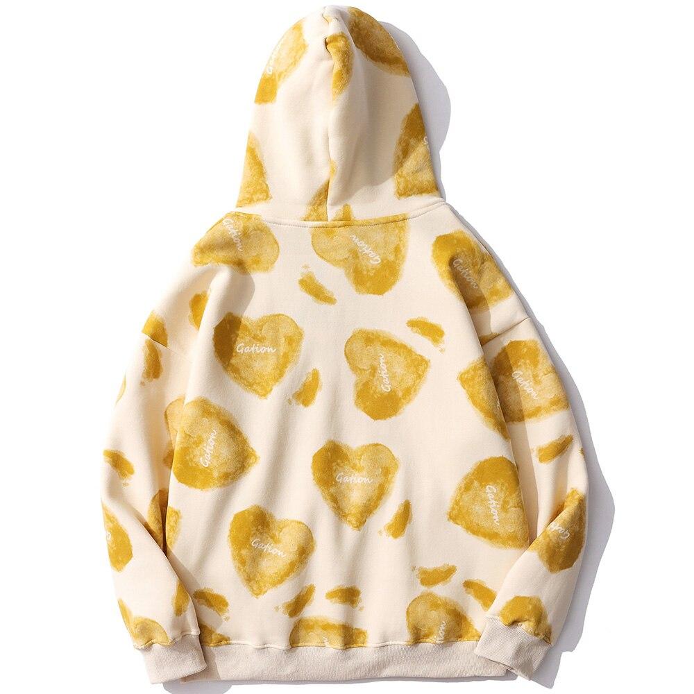 Heart Inkjet Letter Printed Hoodie