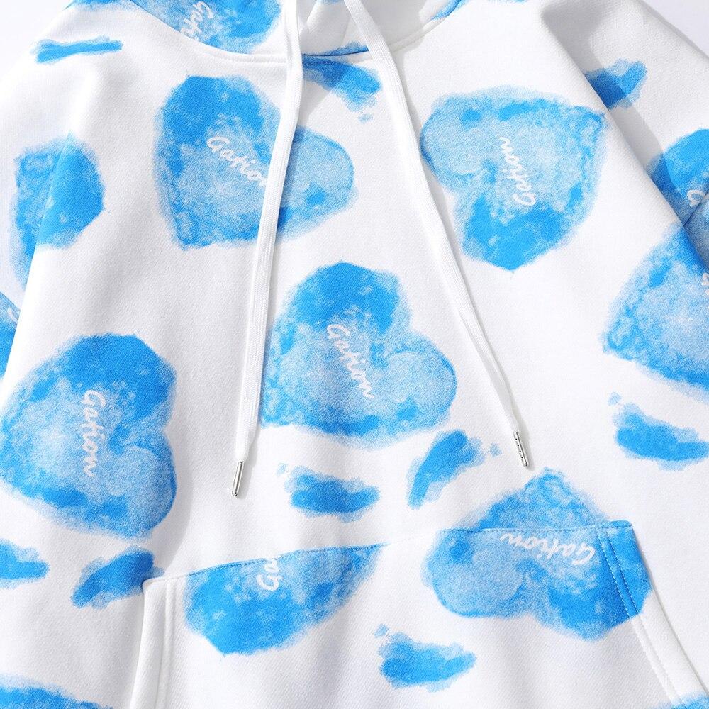 Heart Inkjet Letter Printed Hoodie
