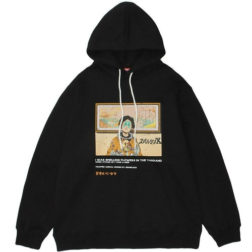 Hoodie Men Mutated Japanese Anime Boy Print Pullover Couple Plus