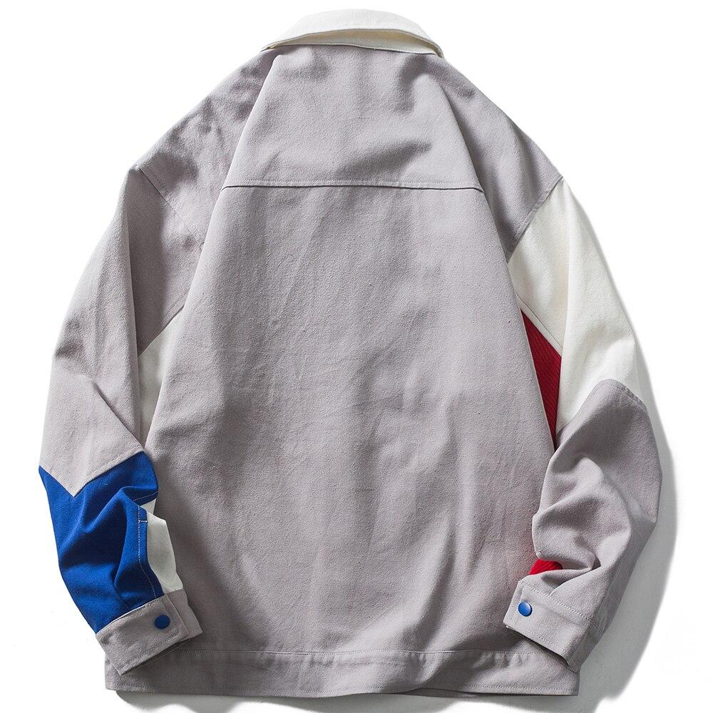 Patchwork Zipper Baggy Outwear