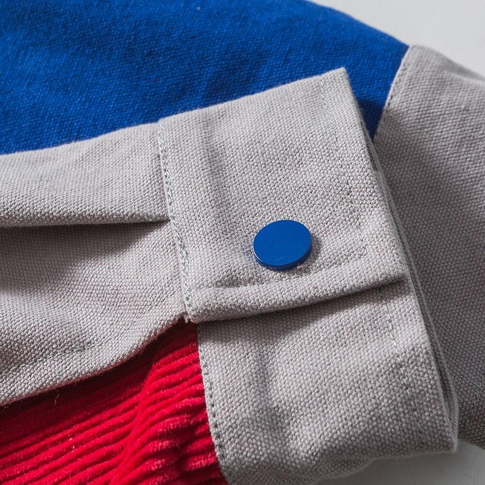 Patchwork Zipper Baggy Outwear