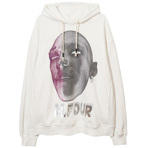 Hoodie Men Abstract Graphics Printed Fleece Pullovers Sweatshirt