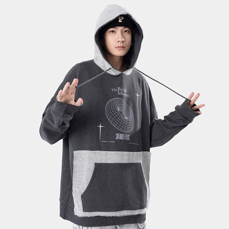 Hit Color Patches Loose Retro Sweater