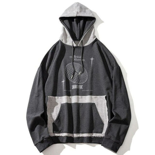 Hit Color Patches Loose Retro Sweater