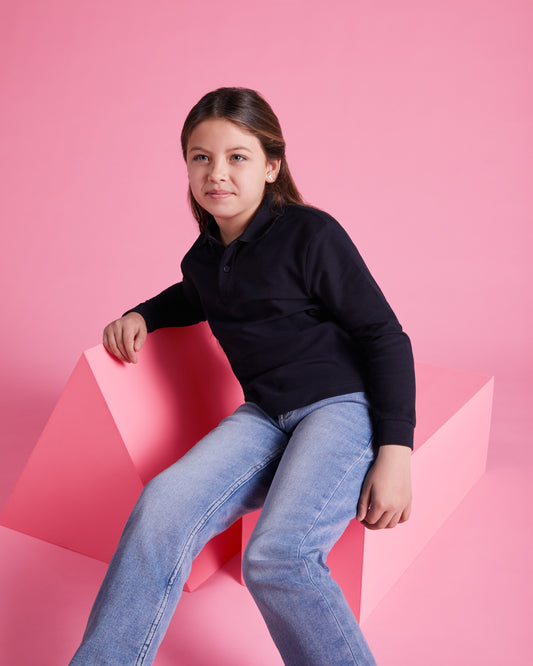 Tricou polo copii cu mâneca lungă Estrella