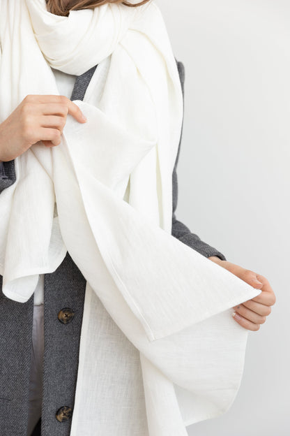 Light Grey linen scarf