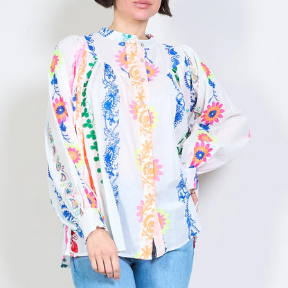 Cămașă cu broderie Meadow Bloom