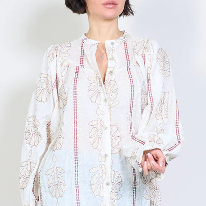 Cămașă cu broderie Petal Bloom
