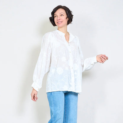 Cămașă cu broderie Daisy Bloom