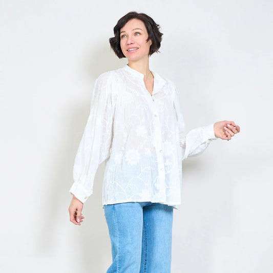 Cămașă cu broderie Daisy Bloom