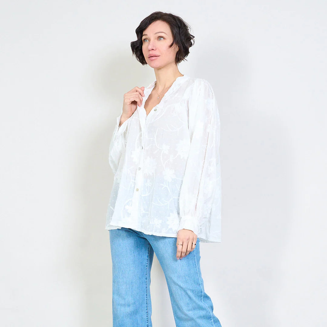 Cămașă cu broderie Daisy Bloom