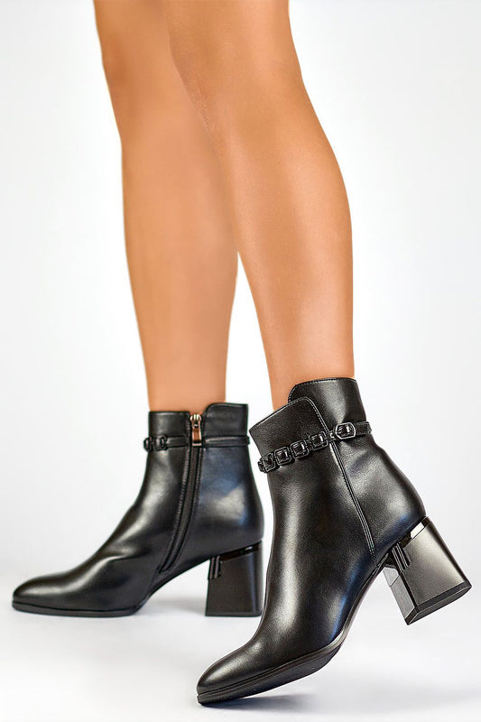  Botine cu toc model 200261 PRIMO 