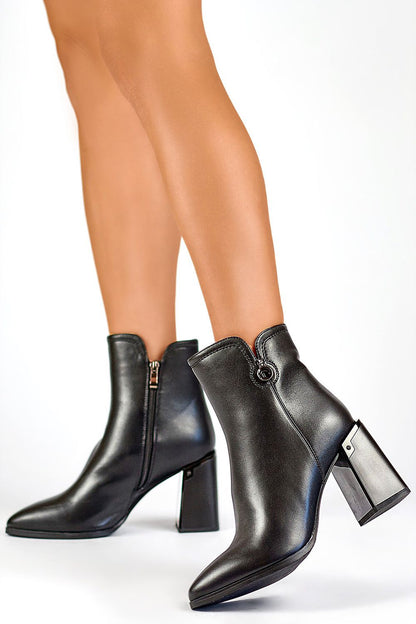  Botine cu toc model 200265 PRIMO 