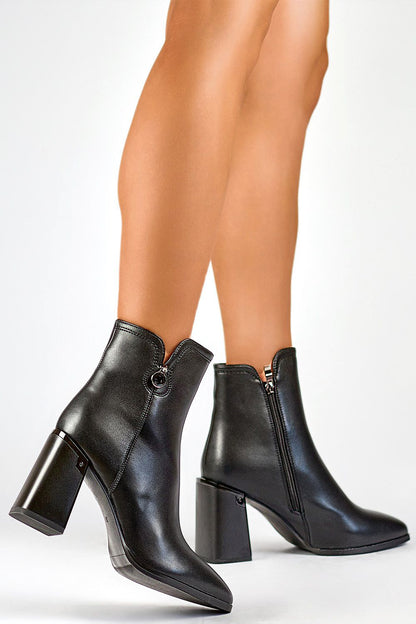  Botine cu toc model 200265 PRIMO 