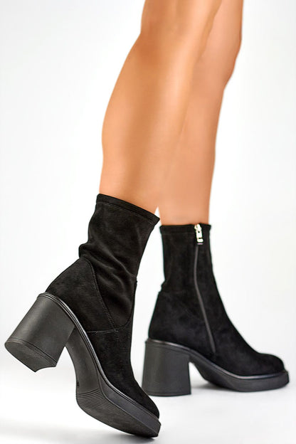  Botine cu toc model 200272 PRIMO 