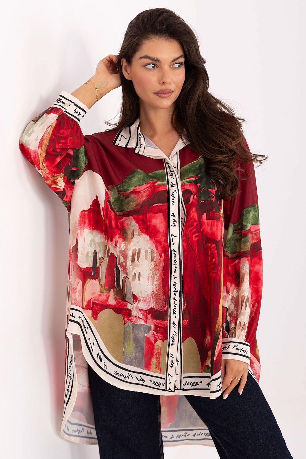  Cămaşă cu mânecă lungă model 218392 Rue Paris 