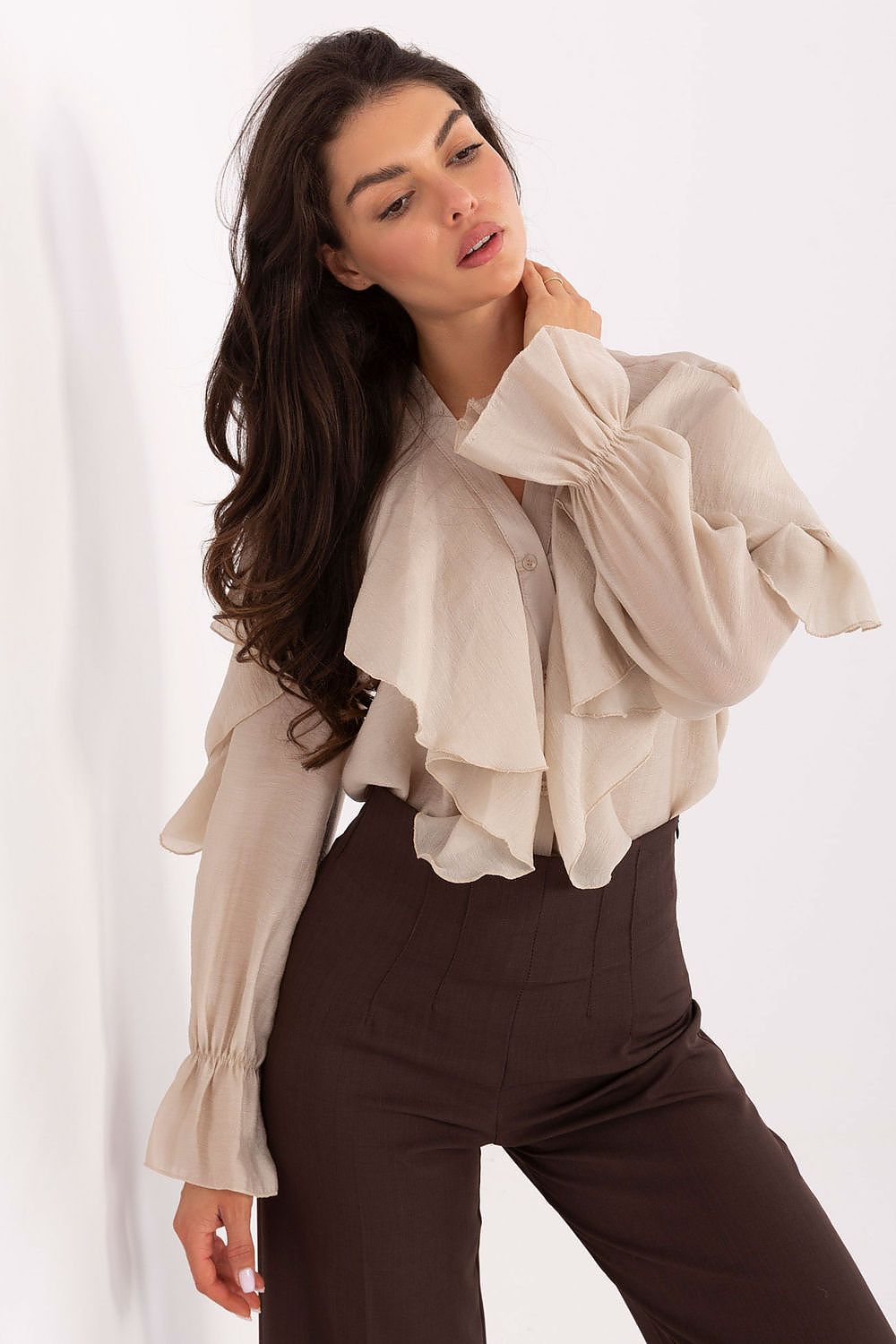  Cămaşă cu mânecă lungă model 218413 Rue Paris 