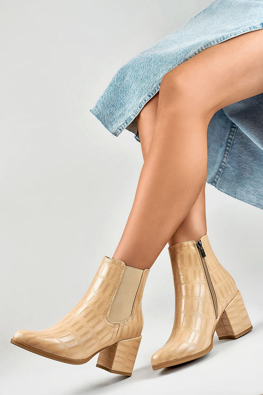  Botine cu toc model 184616 PRIMO 