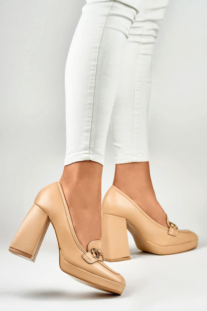  Pantofi cu toc simplu model 184641 PRIMO 