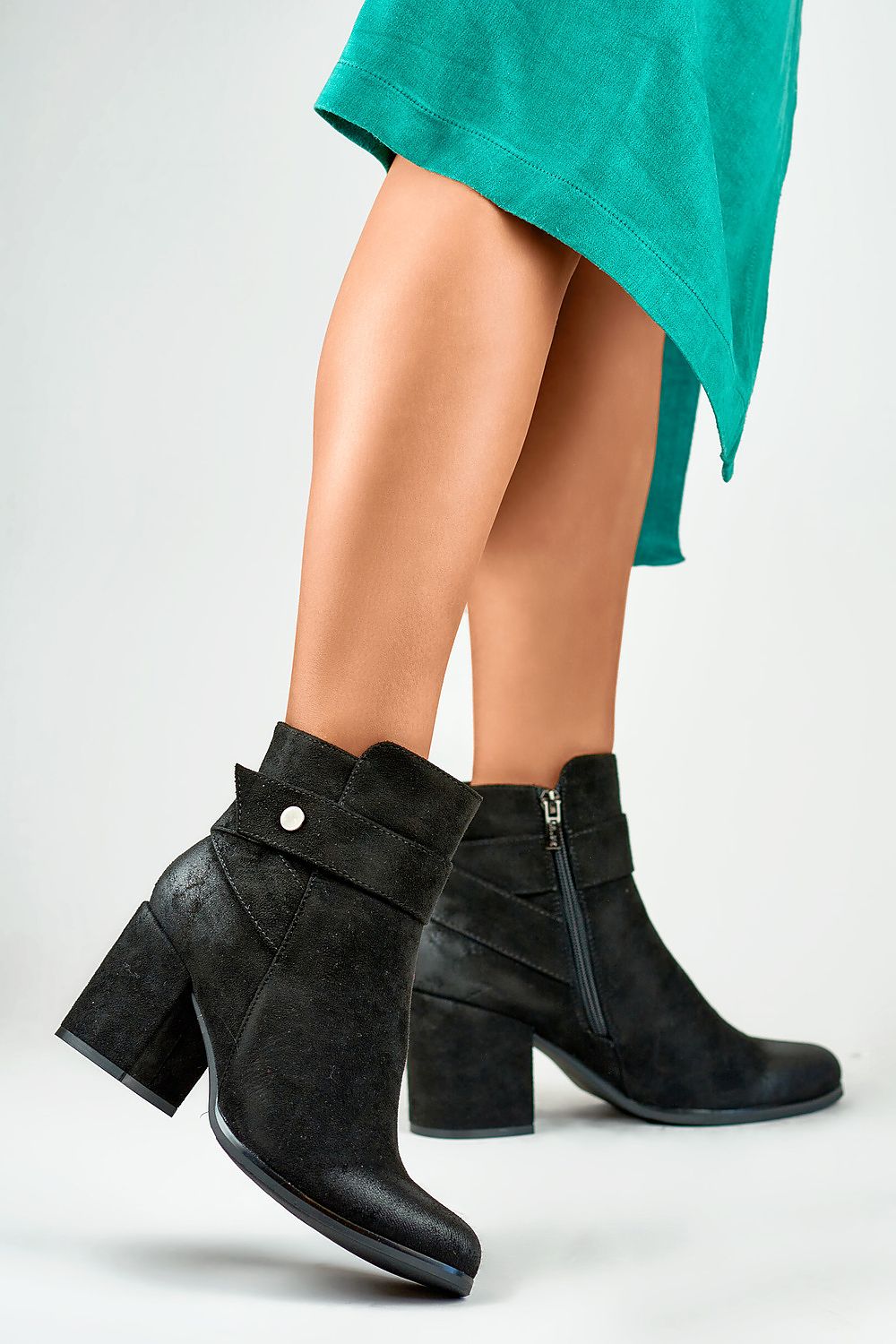  Botine cu toc model 184853 PRIMO 