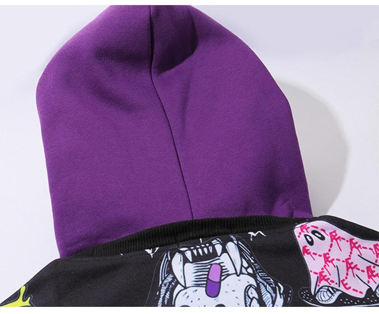 Men Fake 2 Pieces Hoodies For Men Letter Graffiti Harajuku High Street