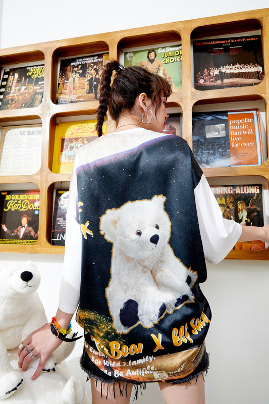 Harajuku Bear Embroidery Oversized T-Shirt