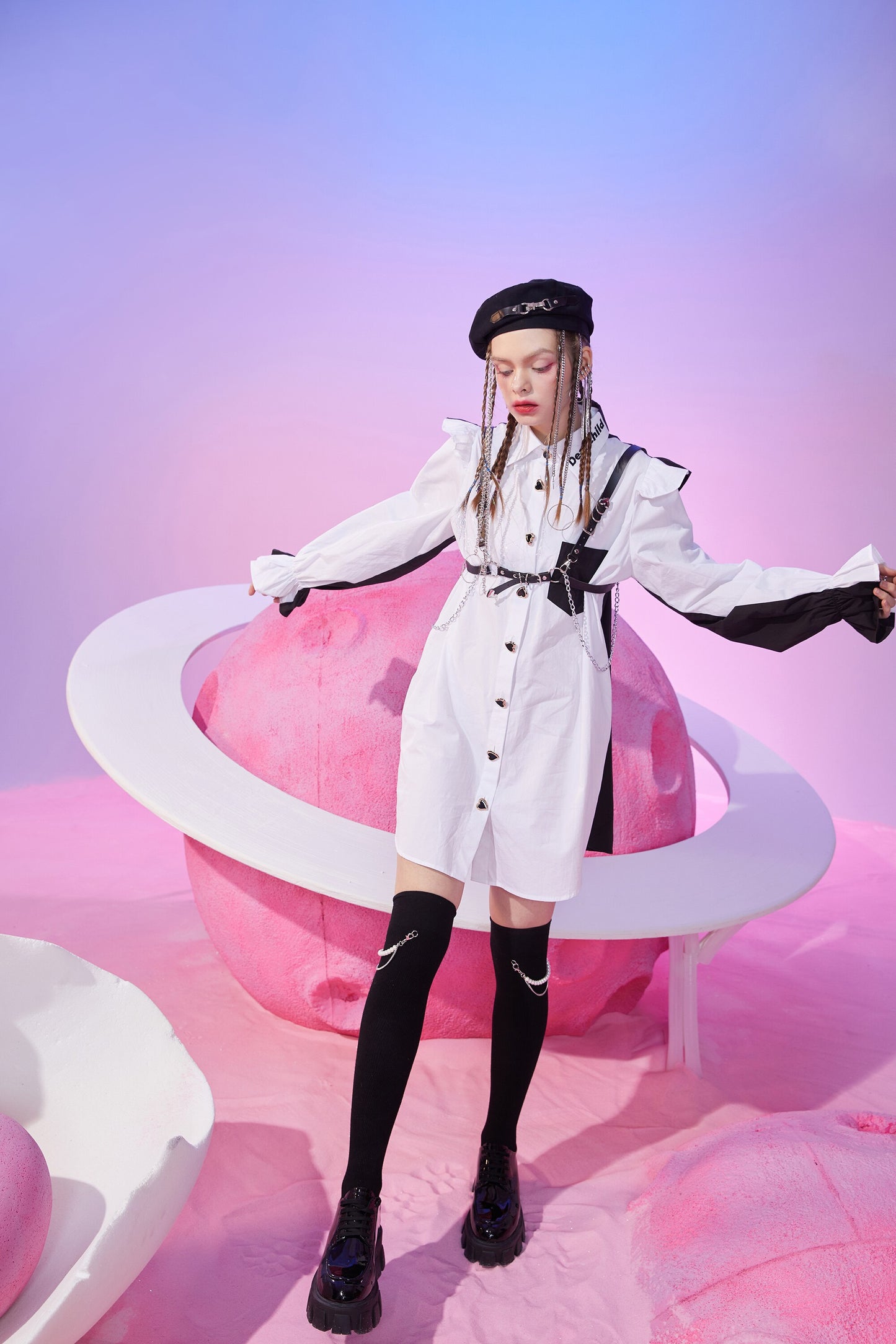 Harajuku Casual Shirt Dress