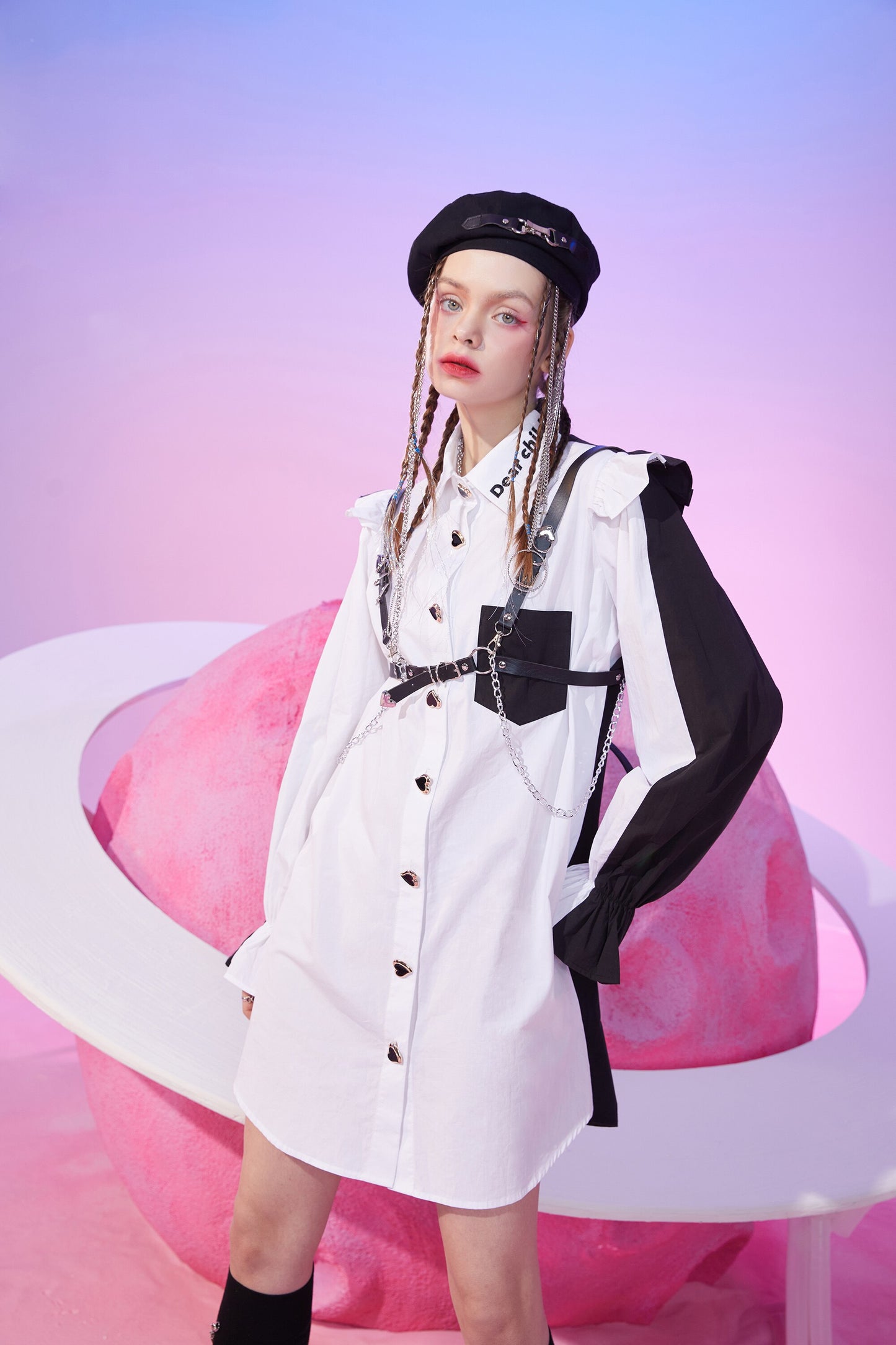 Harajuku Casual Shirt Dress