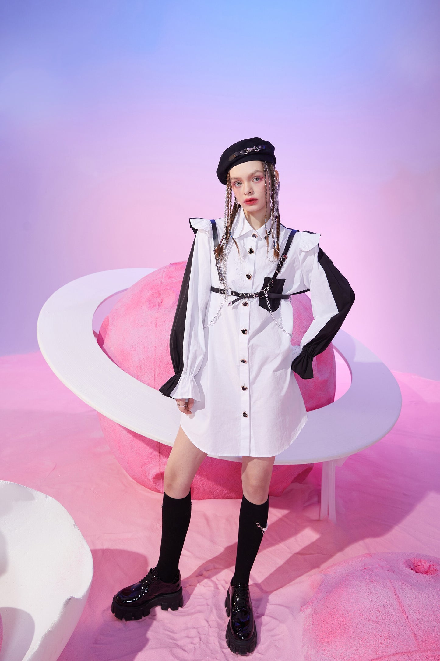Harajuku Casual Shirt Dress