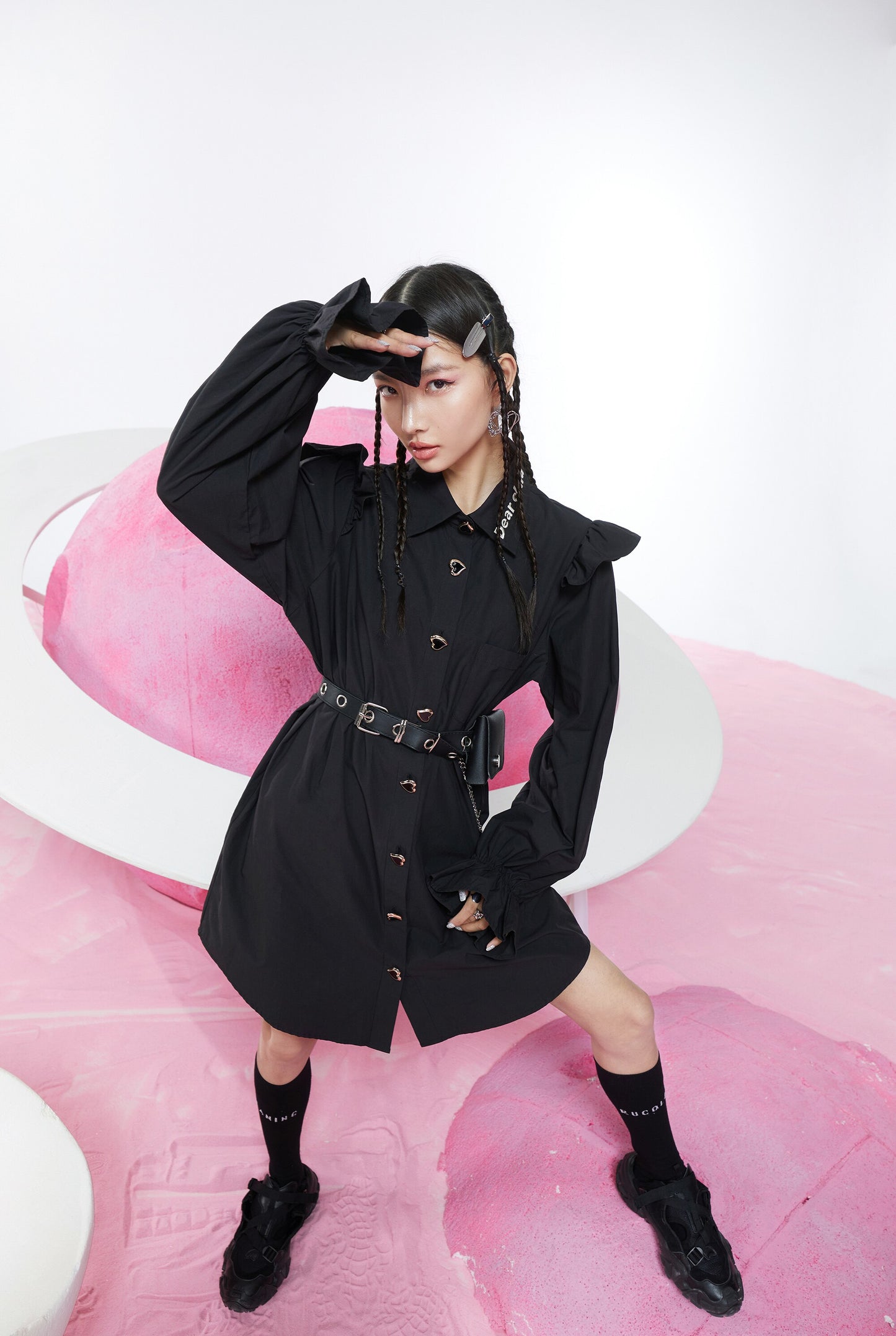 Harajuku Casual Shirt Dress