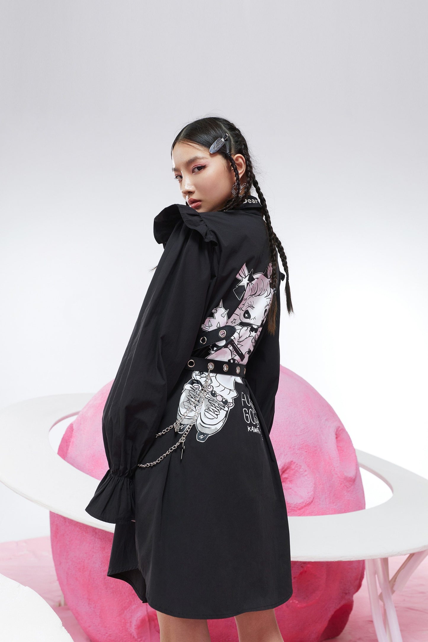 Harajuku Casual Shirt Dress