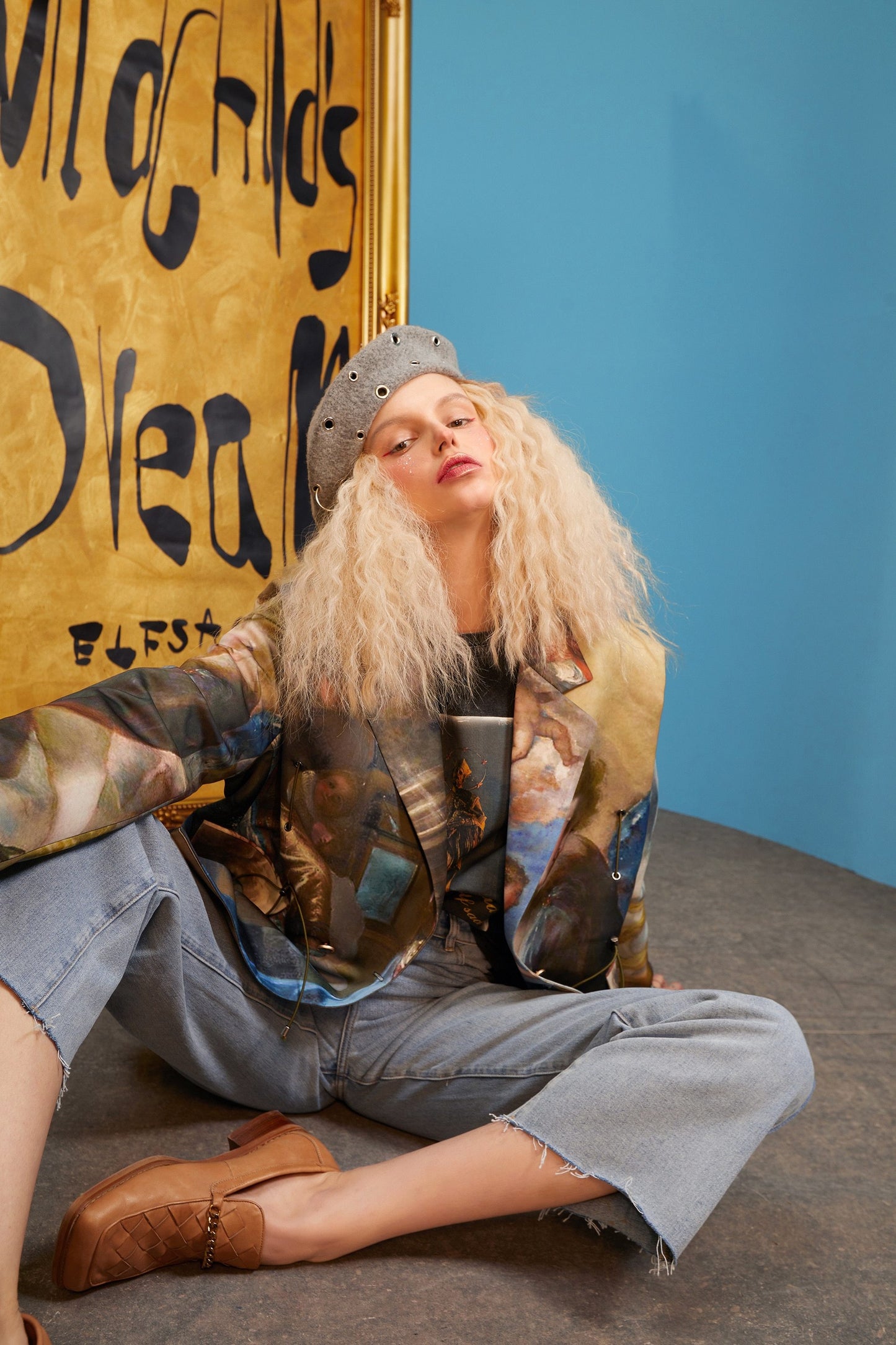 Graphic Korean Blazer