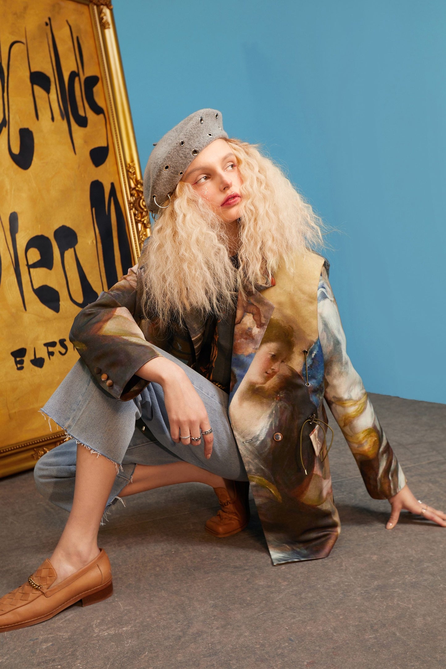 Graphic Korean Blazer