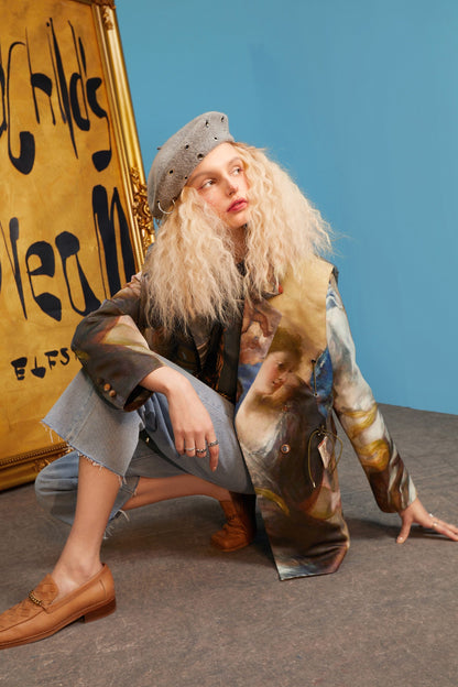 Graphic Korean Blazer