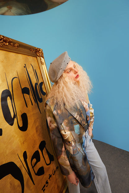 Graphic Korean Blazer