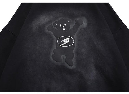 Men Funny Bear Letter Print Hoodie Sweatshirt Men Casual Cozy