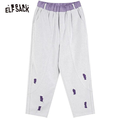 Solid High Waist Washed Casual Harem Jeans Women,Spring Pure Purple