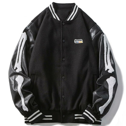 Patchwork Baseball Varsity Jacket