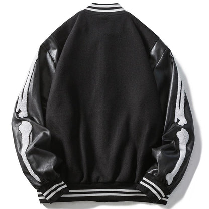 Patchwork Baseball Varsity Jacket