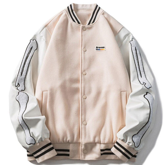Patchwork Baseball Varsity Jacket