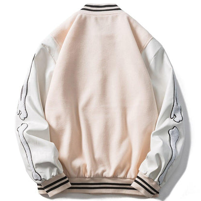 Patchwork Baseball Varsity Jacket