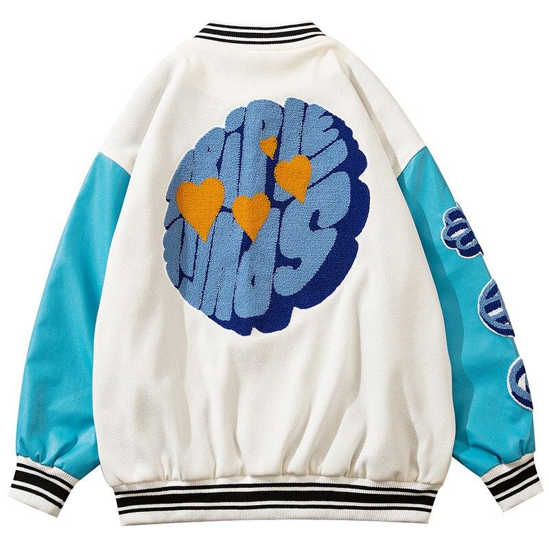 Furry Patchwork Oversized Bomber
