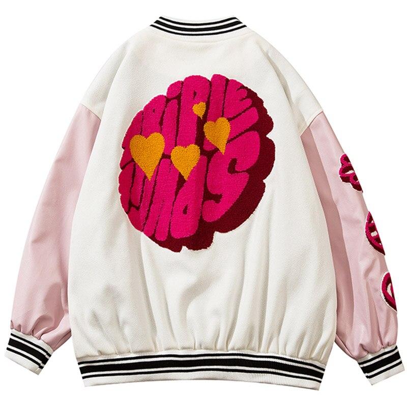 Furry Patchwork Oversized Bomber