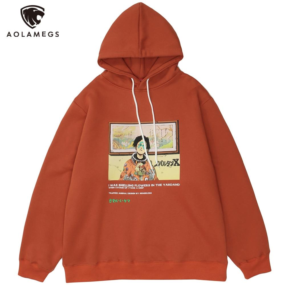 Hoodie Men Mutated Japanese Anime Boy Print Pullover Couple Plus