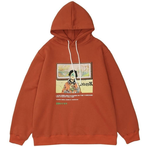 Hoodie Men Mutated Japanese Anime Boy Print Pullover Couple Plus