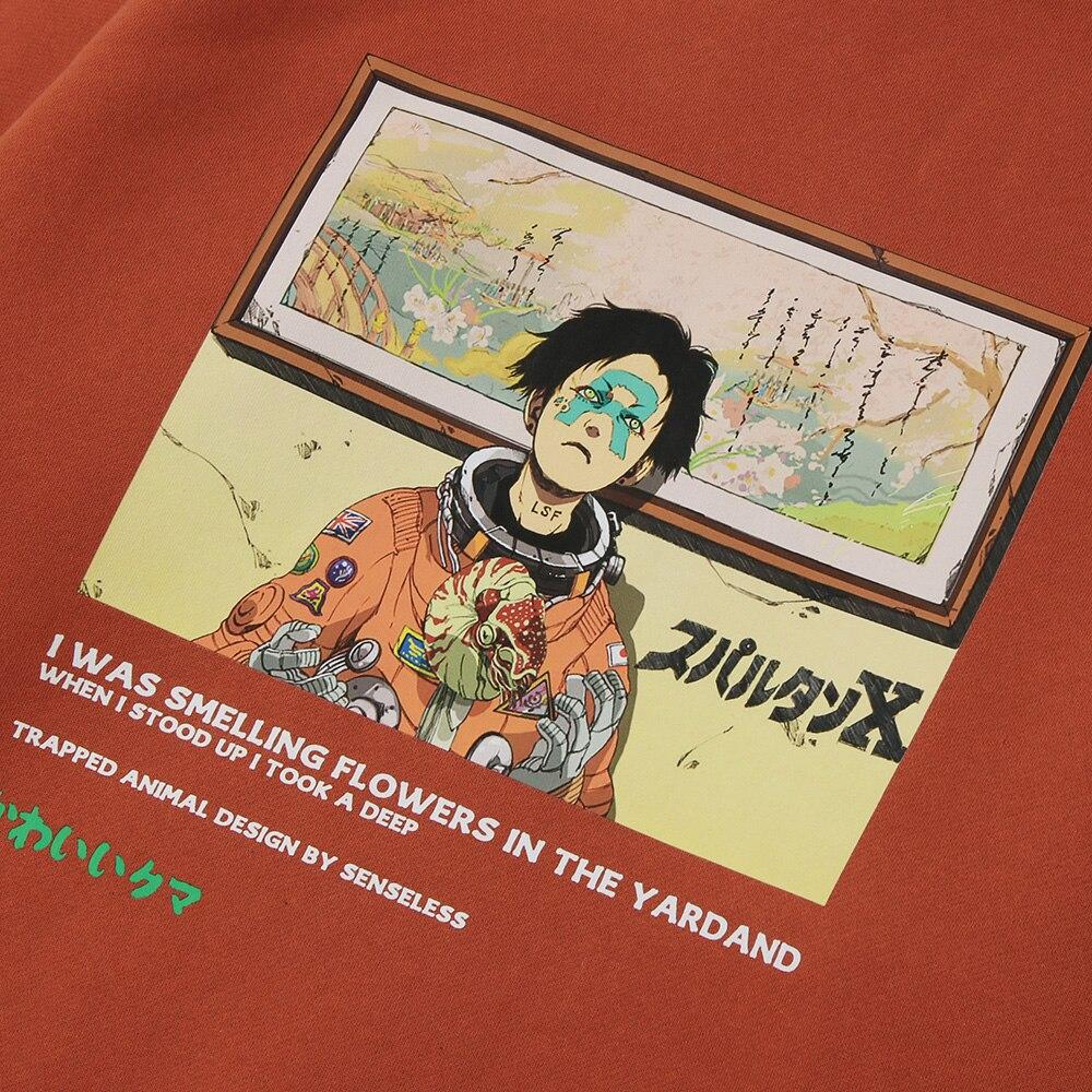 Hoodie Men Mutated Japanese Anime Boy Print Pullover Couple Plus