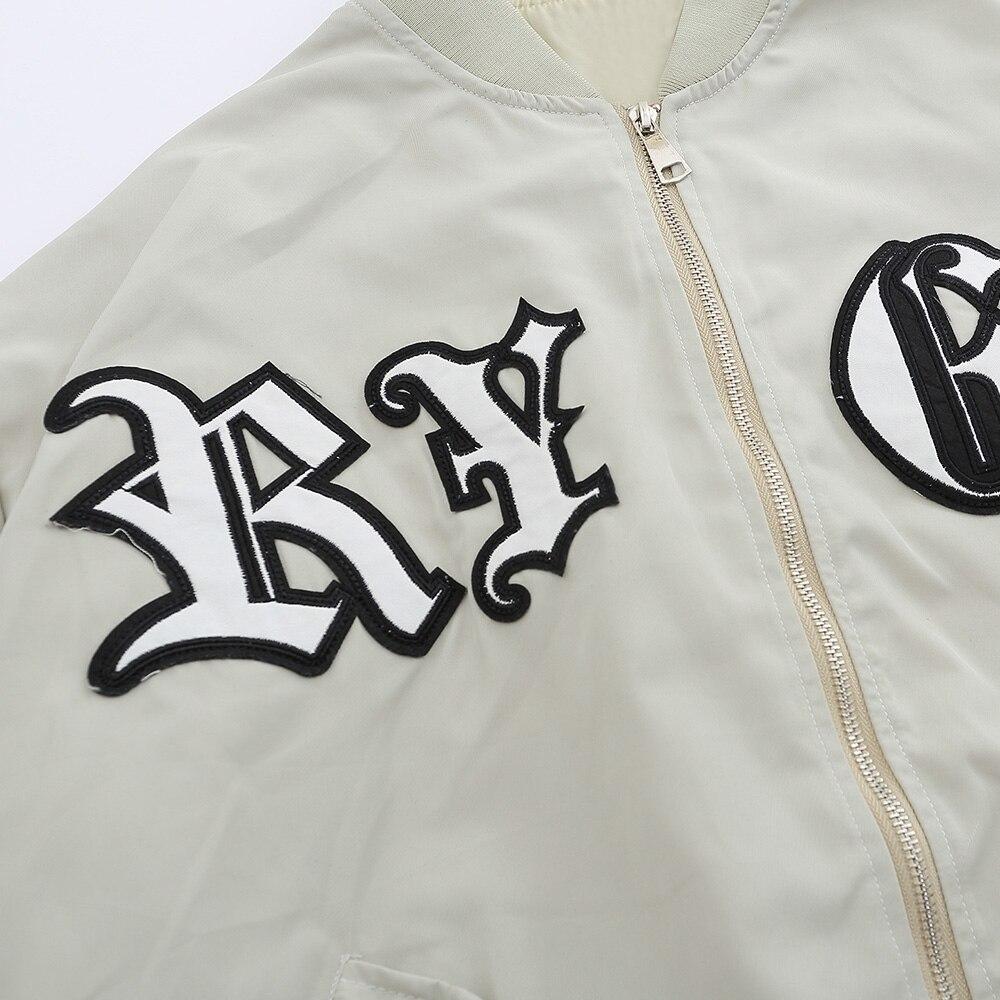 Punk Letter Patch Bomber Jacket