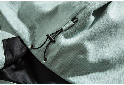 Zipper Jacket Men Robot Embroidery Patchwork Color Varsity Coat Couple